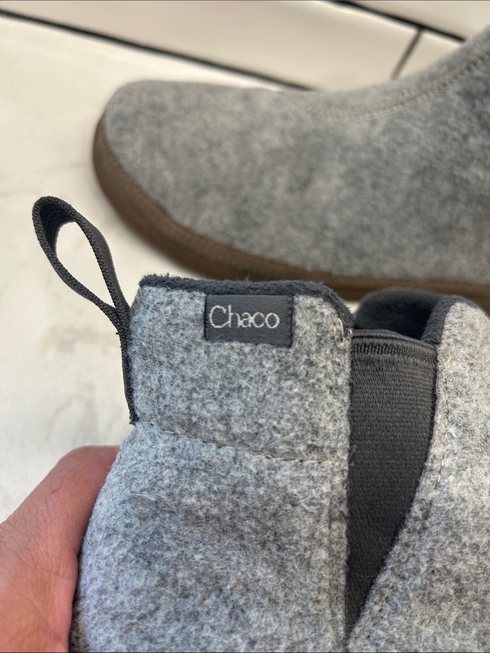 Chaco Gray Revel Chelsea Wool Slip-On Bootie Size 8.5 - Picture 8 of 16